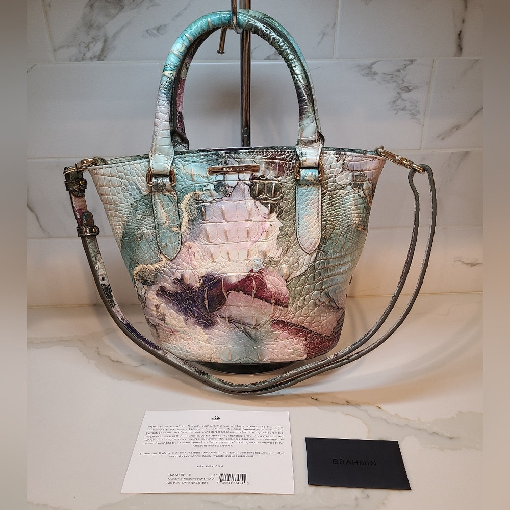 Brahmin Small Bowie Nirvana Melbourne Satchel Shoulder Bag EUC